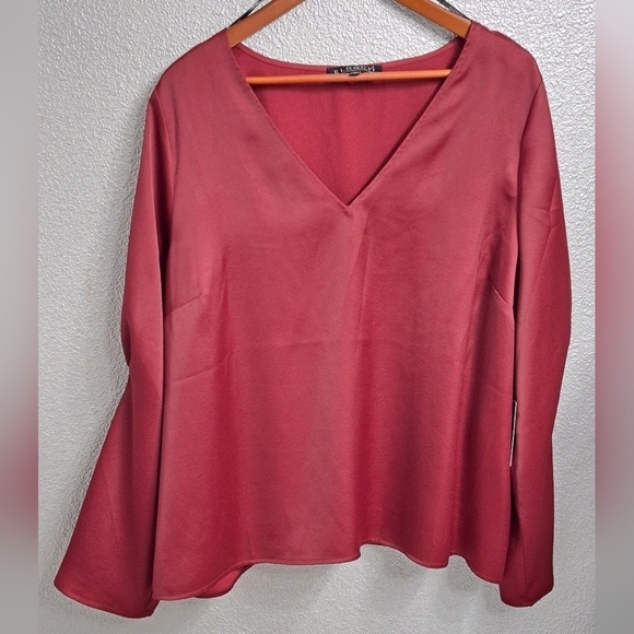 NWT Eloquii Plus Size Maroon Blouse   Size 20 - Picture 8 of 12